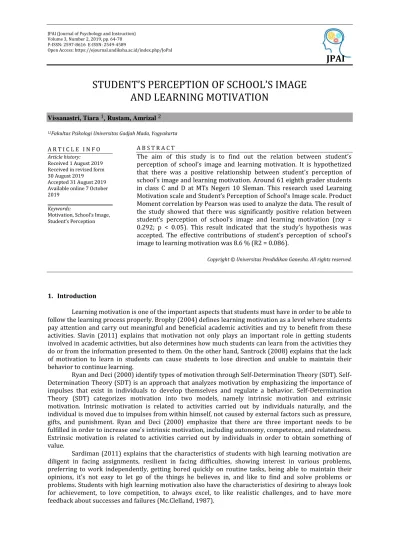 thesis about student perception