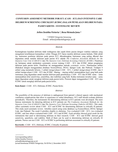 Penelitian Ini Bertujuan Untuk Melakukan Systematic Review Tentang CAM ...