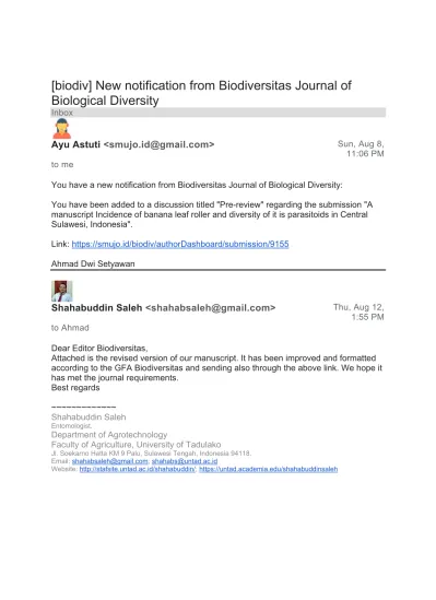 [biodiv] New Notification From Biodiversitas Journal Of Biological ...