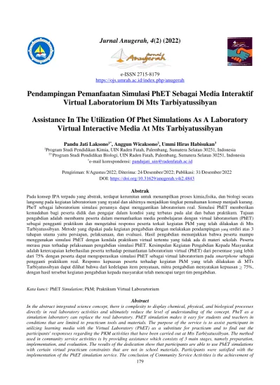 View Of Pendampingan Pemanfaatan Simulasi PhET Sebagai Media Interaktif ...